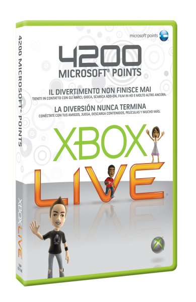 Tarjeta Xbox Live 4200 Puntos Xbox 360